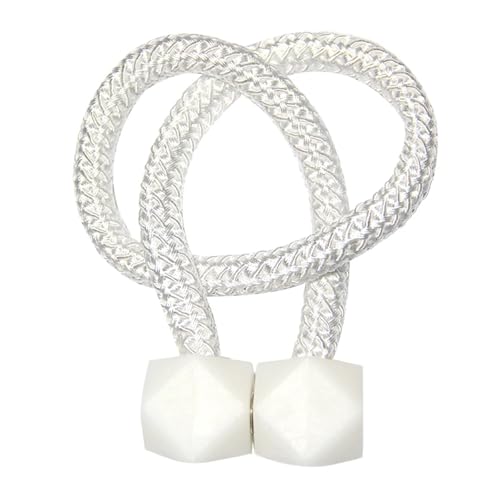 DYYEUAVT Magnetischer Vorhangschnallenhalter, Vorhang-Raffhalter for Aufhängen, facettenreiche Kugelschnalle, Raffhalter, Vorhanggurte, Heimdekoration(White,1pc) von DYYEUAVT