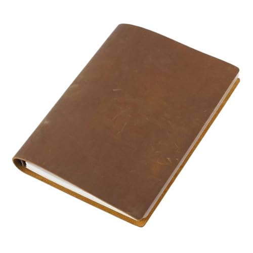 DYYEUAVT Nachfüllbare Notizbücher aus Leder im B5-Format mit 9-Loch-Binder, große Notizblöcke aus weichem Leder, Tagebuch, handgefertigtes Skizzenbuch, Planer(Color 03) von DYYEUAVT