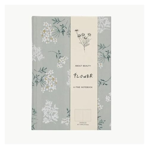 DYYEUAVT Notizbuch A5 bestickt dick Buch Notizblock Student Tagebuch Journal Hardcover Scrapbook Planer Agenda Schreibwaren(Green) von DYYEUAVT