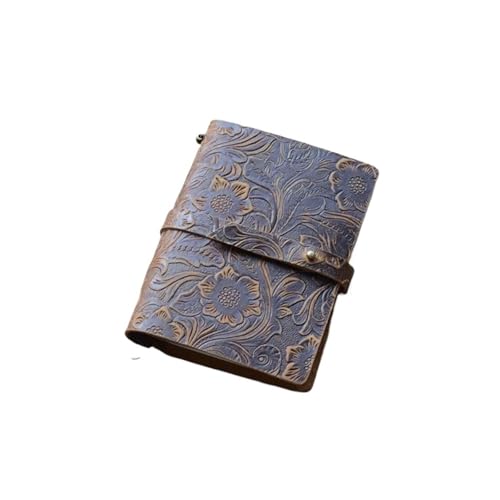 DYYEUAVT Retro-Handgemachtes Reisetagebuch-Schreibnotizbuch, Reisetagebuch, leeres Kraftpapier, geeignet for den tragbaren Notizblock im Geschäftsleben(Brown carving) von DYYEUAVT
