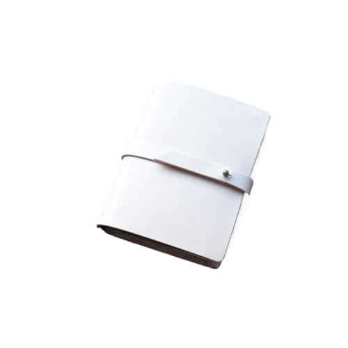 DYYEUAVT Retro-Handgemachtes Reisetagebuch-Schreibnotizbuch, Reisetagebuch, leeres Kraftpapier, geeignet for den tragbaren Notizblock im Geschäftsleben(White) von DYYEUAVT