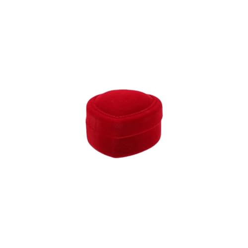 DYYEUAVT Romantische Trauringe Box Rote Herzform Schmuckschatullen Verlobungsring Etui Valentinstag Schmuckringe Box(Red) von DYYEUAVT