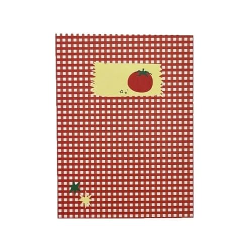 DYYEUAVT Schönes Tomaten-Notizbuch, dicke Notizblöcke mit 96–100 Seiten, unliniertes Tagebuch for Schreiben, Zeichnen, Skizzieren, Journaling, Mindmap von DYYEUAVT