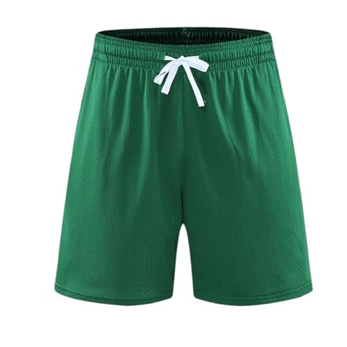 DYYEUAVT Sport-Shorts for Herren, Netzstoff, atmungsaktiv, schnelltrocknend, for Outdoor, Laufen, Training, Basketball, Fitness, Casual Shorts for Herren(Dark Green,XXL) von DYYEUAVT