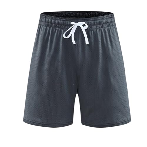 DYYEUAVT Sport-Shorts for Herren, Netzstoff, atmungsaktiv, schnelltrocknend, for Outdoor, Laufen, Training, Basketball, Fitness, Casual Shorts for Herren(Gray,L) von DYYEUAVT