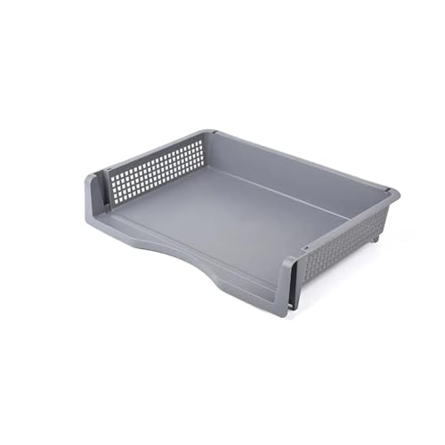 Dateibox Desktop A4 Dokumenten-Organizer Stapelbar Laminierte Kunststoffpapiere Rack Ablagefach for Home Office(Grey-337x240x70mm) von DYYEUAVT