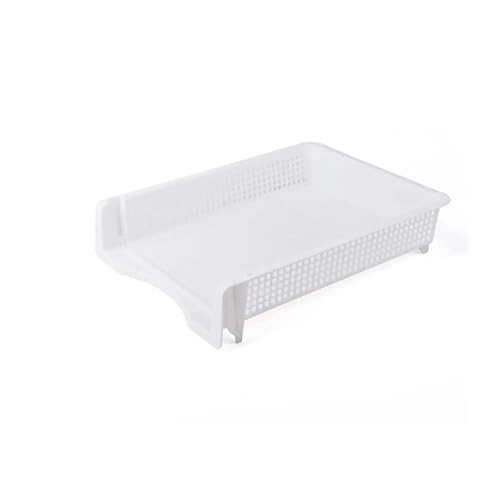 Dateibox Desktop A4 Dokumenten-Organizer Stapelbar Laminierte Kunststoffpapiere Rack Ablagefach for Home Office(White-320x250x70mm) von DYYEUAVT
