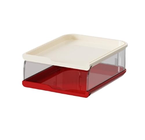 Desktop-Dateisortierer Organizer Journal Schreibtischbedarf Lagerregal(Red White 2 Tier) von DYYEUAVT