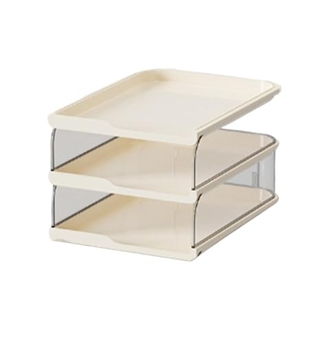 Desktop-Dateisortierer Organizer Journal Schreibtischbedarf Lagerregal(White 3 Tier) von DYYEUAVT