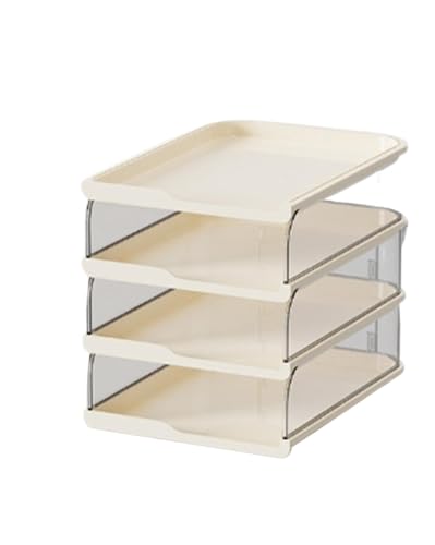 Desktop-Dateisortierer Organizer Journal Schreibtischbedarf Lagerregal(White 4 Tier) von DYYEUAVT