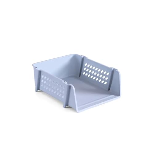 Desktop-Organizer stapelbar Datei Rack Papiere A4 Ablagefach(Blue-330x295x120mm) von DYYEUAVT