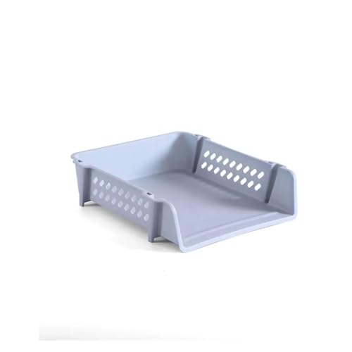 Desktop-Organizer stapelbar Datei Rack Papiere A4 Ablagefach(Blue-330x295x90mm) von DYYEUAVT