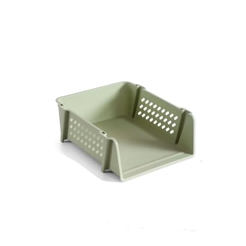 Desktop-Organizer stapelbar Datei Rack Papiere A4 Ablagefach(Green-330x295x120mm) von DYYEUAVT