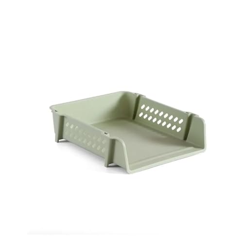 Desktop-Organizer stapelbar Datei Rack Papiere A4 Ablagefach(Green-330x295x90mm) von DYYEUAVT