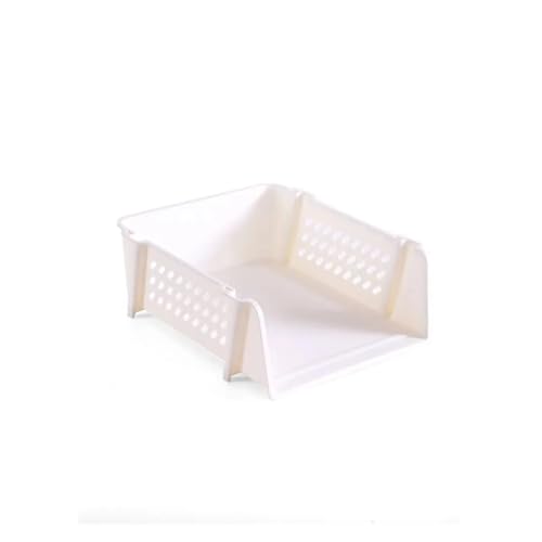 Desktop-Organizer stapelbar Datei Rack Papiere A4 Ablagefach(White-330x295x120mm) von DYYEUAVT