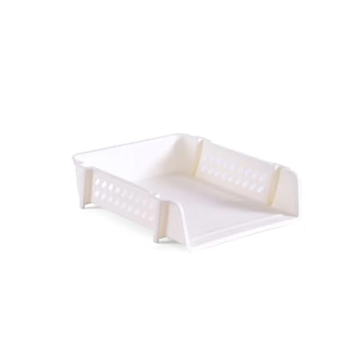 Desktop-Organizer stapelbar Datei Rack Papiere A4 Ablagefach(White-330x295x90mm) von DYYEUAVT
