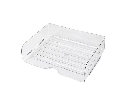 Einfacher Stil, vielseitig verwendbar, stabile Aufbewahrungsbox, Desktop-Datei-Organizer, stapelbares Tablett, A4-Papierregal, Schreibwaren-Bücherregal(Transparent) von DYYEUAVT
