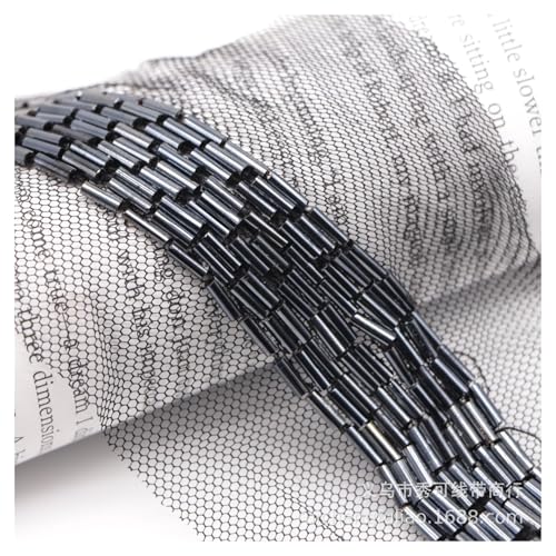 Robustes 9-reihiges Perlenrohr, handgefertigt, mit Perlen besetzte Spitzenbesatz, DIY-Gürtel, Haar-Accessoires, ethnische Kleidung, Damenbekleidungszubehör(Dark Blue) von DYYEUAVT