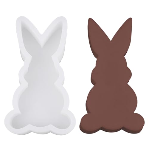 3D Silikonform Ostern Kaninchen Kerzen Gießformen,DIY Kaninchen Kerzenform für Kerzenherstellung Silikonformen Gießformen,Ostern Kaninchen Silikonform,Kaninchen Kuchenform (04) von DZAY