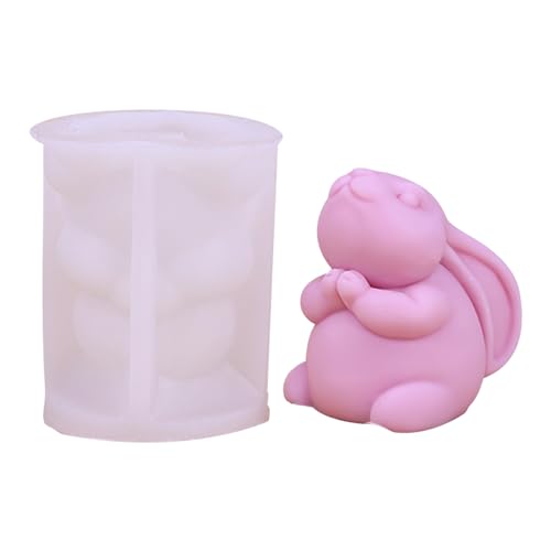 DZAY Silikon Kerzenhalter Gießform für Osterhase, Stabkerzen und Teelichter, Silikonform Ostern von DZAY