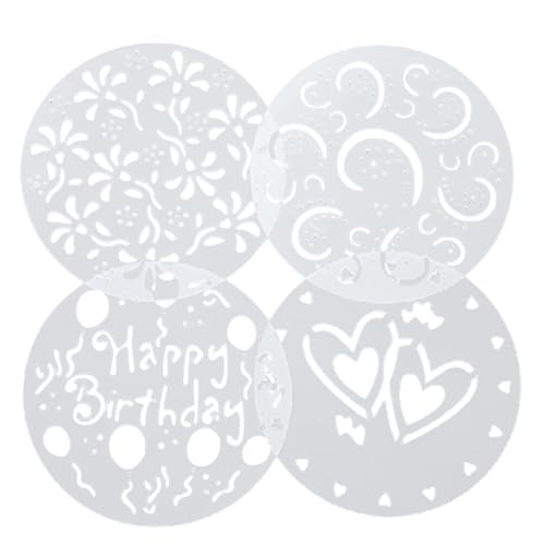 4 PCs Blumenkuchenformen Plastiksprayformen Kuchen Schablone Set Fondant Form Kuchen Dekorieren Formen Für Kuchendekorationen 4 PCs Blumenkuchenformen Plastiksprayformen Kuchen Schablone Set Fondant Form Kuchen Dekorieren Formen Für Kuchendekorationen von DZHCBNE