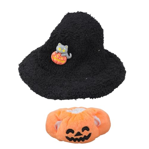 DZHCBNE 1 Set Puppenbekleidung, Kompatibel Mit 17 cm Großen Puppen, Halloween-Kostümhut Und Kürbis-Latzhose, Miniatur-Zubehörset, Kleidung Für Figuren, Abnehmbares Outfit Mit Kürbis-Zubehör (Keine DZHCBNE 1 Set Puppenbekleidung, Kompatibel Mit 17 cm Großen Puppen, Halloween-Kostümhut Und Kürbis-Latzhose, Miniatur-Zubehörset, Kleidung Für Figuren, Abnehmbares Outfit Mit Kürbis-Zubehör (Keine von DZHCBNE