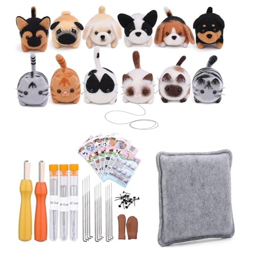 DZHCBNE Anfänger Wolle Felting Set Tiernadel Felching Set Mit Nadelanweisung Wollwolle Holzgriff DZHCBNE Anfänger Wolle Felting Set Tiernadel Felching Set Mit Nadelanweisung Wollwolle Holzgriff von DZHCBNE