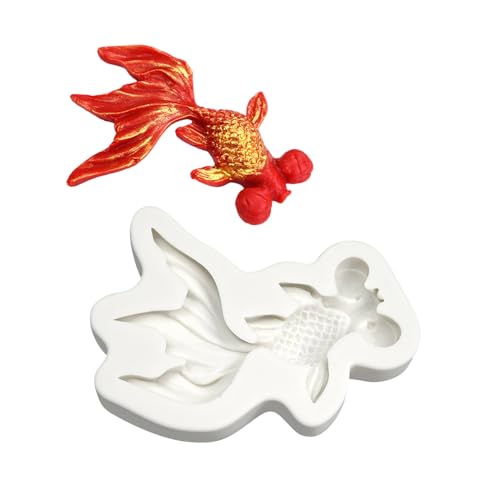 Netter Karpfenfisch Fondant Schokoladenform Kuchen Dekorieren Backwerkzeug Handgefertigte Seifen Silikonschmuck Schimmel Leicht Zu Reinigen von DZHCBNE