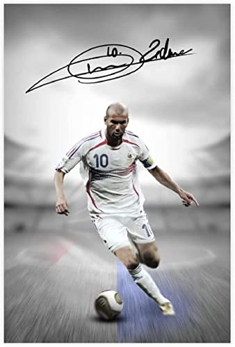DZOEU 5D-Diamantstickerei Europäische Fußballliga Zinedine Zidane Star Diamond Cross Painting Kits DIY 30x40CM von DZOEU