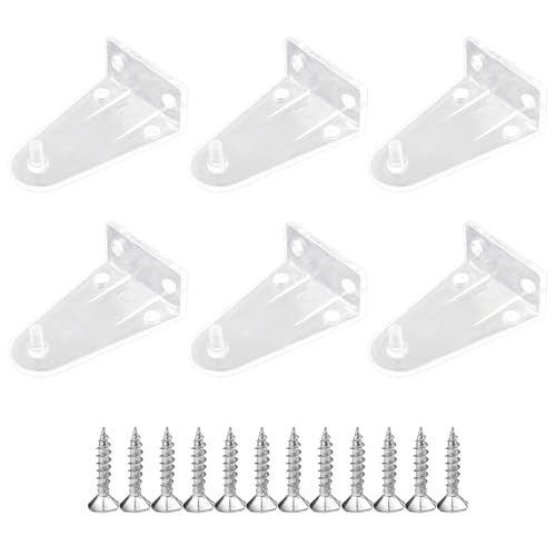 DZS ELEC Transparente Befestigungsclips für Vorhänge, Zubehör mit Schrauben, Kunststoff-Positionierhaken für 5,1 cm große Holzjalousien, 6 Stück DZS ELEC Transparente Befestigungsclips für Vorhänge, Zubehör mit Schrauben, Kunststoff-Positionierhaken für 5,1 cm große Holzjalousien, 6 Stück von DZS ELEC