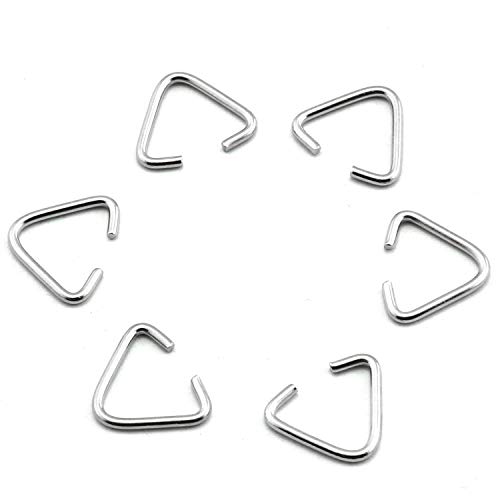 DZS Elec Dreieckige offene Ringe, 13 x 10 mm, Clip-Anhänger, Zubehör für Schmuck, Platin, 100 Stück DZS Elec Dreieckige offene Ringe, 13 x 10 mm, Clip-Anhänger, Zubehör für Schmuck, Platin, 100 Stück von DZS ELEC