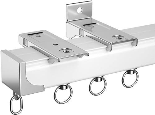 DZZTHSH Deckenvorhangschiene, robuste Gardinenstange, Wandmontage, Vorhangschiene für Raumteiler, einfach zu installieren DZZTHSH Deckenvorhangschiene, robuste Gardinenstange, Wandmontage, Vorhangschiene für Raumteiler, einfach zu installieren von DZZTHSH
