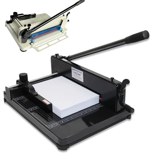 DZZTHSH Papierschneider, robust, 30,5 cm, groß, industrielle Schneidemaschine, A4/A3, manueller Papierschneider mit Klingenverriegelung, automatische Klemme, 400 Papierschneider zum Schneiden von von DZZTHSH