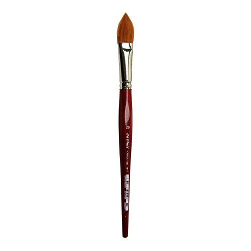 da Vinci Watercolor Series 5584 CosmoTop Spin Pinsel, spitz oval, Synthetik mit rotem Griff, Größe 20 von da Vinci