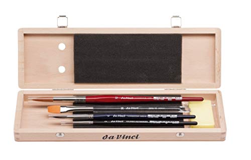 Da Vinci Aquarellpinsel-Set 5260 Serie, Wolle, Braun/Schwarz/Rot, 30 x 30 x 30 cm von DA VINCI