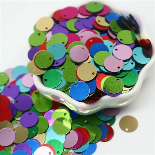 DaBingDian Größere Pailletten, 10, 15, 20, 25, 30 mm, PVC, flach, rund, lose Pailletten, Pailletten, Nähen, Basteln, DIY-Zubehör für Kleidungsstücke, Lentejuelas DaBingDian Größere Pailletten, 10, 15, 20, 25, 30 mm, PVC, flach, rund, lose Pailletten, Pailletten, Nähen, Basteln, DIY-Zubehör für Kleidungsstücke, Lentejuelas von DaBingDian