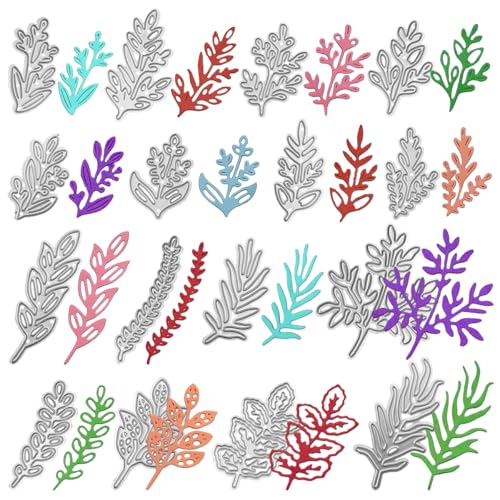 DaKuan Metall-Stanzformen und Prägeschablonen für Kartenherstellung, Karbonstahl, Bastelschablonen für Grußkarten, Scrapbooking, Geschenke (4–6 cm), 16 Stück von DaKuan