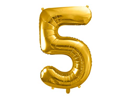 DaLoKu Luftballon Zahl 86cm XXL Folienballon Geburtstag Alter Silvester Dekoration Party, Farbe: Gold, Größe: 5 DaLoKu Luftballon Zahl 86cm XXL Folienballon Geburtstag Alter Silvester Dekoration Party, Farbe: Gold, Größe: 5 von DaLoKu