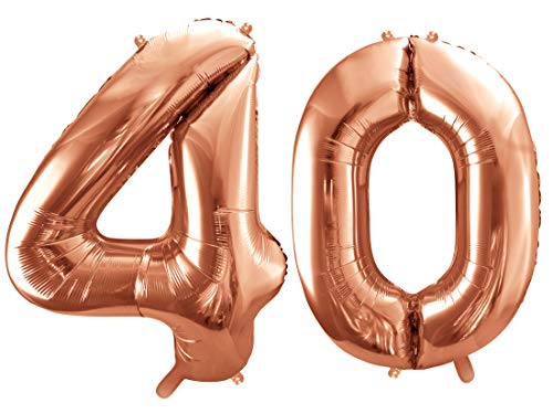 DaLoKu Luftballon Zahl 86cm XXL Folienballon Geburtstag Alter Silvester Dekoration Party, Farbe: Rosegold, Größe: 40 DaLoKu Luftballon Zahl 86cm XXL Folienballon Geburtstag Alter Silvester Dekoration Party, Farbe: Rosegold, Größe: 40 von DaLoKu