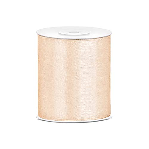 DaLoKu Satinband 6/12/25/38/50/100mm x 25m Geschenkband Schleifenband, Größe: 100mm x 25m, Farbe: Creme DaLoKu Satinband 6/12/25/38/50/100mm x 25m Geschenkband Schleifenband, Größe: 100mm x 25m, Farbe: Creme von Unbekannt