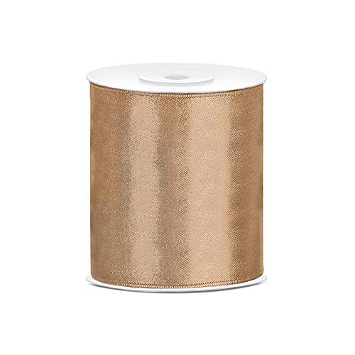 DaLoKu Satinband 6/12/25/38/50/100mm x 25m Geschenkband Schleifenband, Größe: 100mm x 25m, Farbe: Gold DaLoKu Satinband 6/12/25/38/50/100mm x 25m Geschenkband Schleifenband, Größe: 100mm x 25m, Farbe: Gold von DaLoKu