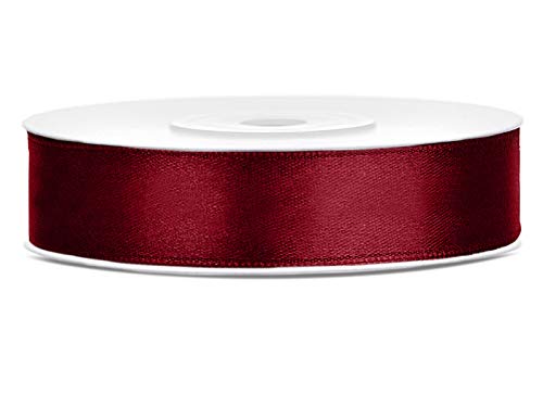 DaLoKu Satinband 6/12/25/38/50/100mm x 25m Geschenkband Schleifenband, Größe: 12mm x 25m, Farbe: Dunkelrot DaLoKu Satinband 6/12/25/38/50/100mm x 25m Geschenkband Schleifenband, Größe: 12mm x 25m, Farbe: Dunkelrot von DaLoKu