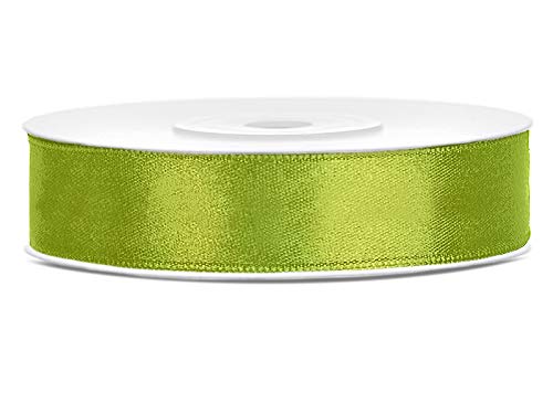 DaLoKu Satinband 6/12/25/38/50/100mm x 25m Geschenkband Schleifenband, Größe: 12mm x 25m, Farbe: Grün von DaLoKu