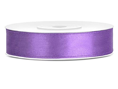 DaLoKu Satinband 6/12/25/38/50/100mm x 25m Geschenkband Schleifenband, Größe: 12mm x 25m, Farbe: Lavendel von DaLoKu