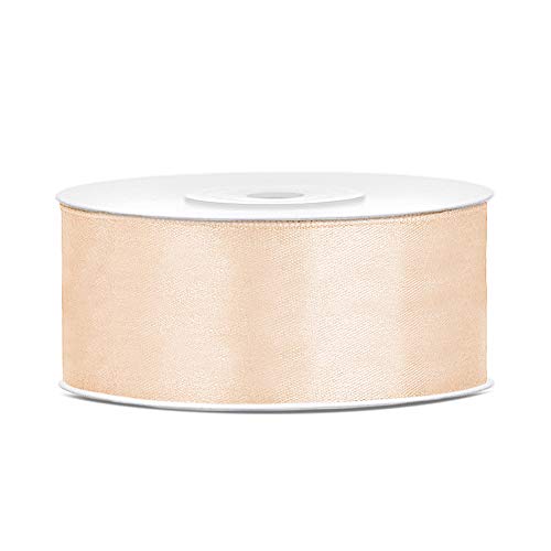 DaLoKu Satinband 6/12/25/38/50/100mm x 25m Geschenkband Schleifenband, Größe: 25mm x 25m, Farbe: Creme DaLoKu Satinband 6/12/25/38/50/100mm x 25m Geschenkband Schleifenband, Größe: 25mm x 25m, Farbe: Creme von DaLoKu