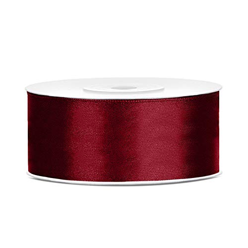 DaLoKu Satinband 6/12/25/38/50/100mm x 25m Geschenkband Schleifenband, Größe: 25mm x 25m, Farbe: Dunkelrot DaLoKu Satinband 6/12/25/38/50/100mm x 25m Geschenkband Schleifenband, Größe: 25mm x 25m, Farbe: Dunkelrot von DaLoKu