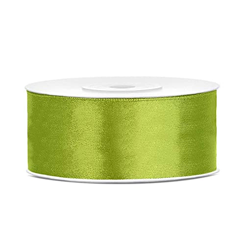 DaLoKu Satinband 6/12/25/38/50/100mm x 25m Geschenkband Schleifenband, Größe: 25mm x 25m, Farbe: Grün von DaLoKu