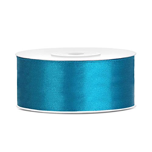 DaLoKu Satinband 6/12/25/38/50/100mm x 25m Geschenkband Schleifenband, Größe: 25mm x 25m, Farbe: Türkis DaLoKu Satinband 6/12/25/38/50/100mm x 25m Geschenkband Schleifenband, Größe: 25mm x 25m, Farbe: Türkis von DaLoKu