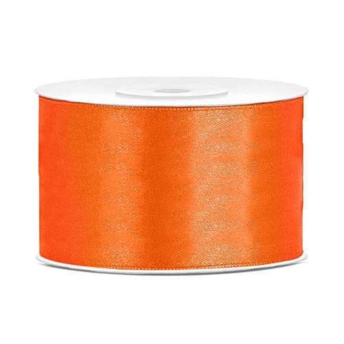 DaLoKu Satinband 6/12/25/38/50/100mm x 25m Geschenkband Schleifenband, Größe: 38mm x 25m, Farbe: Orange DaLoKu Satinband 6/12/25/38/50/100mm x 25m Geschenkband Schleifenband, Größe: 38mm x 25m, Farbe: Orange von DaLoKu