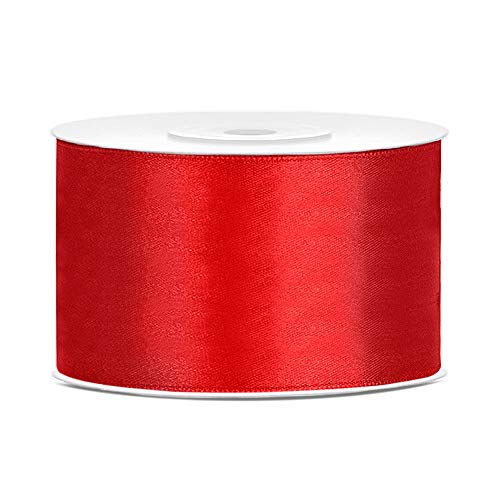 DaLoKu Satinband 6/12/25/38/50/100mm x 25m Geschenkband Schleifenband, Größe: 38mm x 25m, Farbe: Rot DaLoKu Satinband 6/12/25/38/50/100mm x 25m Geschenkband Schleifenband, Größe: 38mm x 25m, Farbe: Rot von DaLoKu
